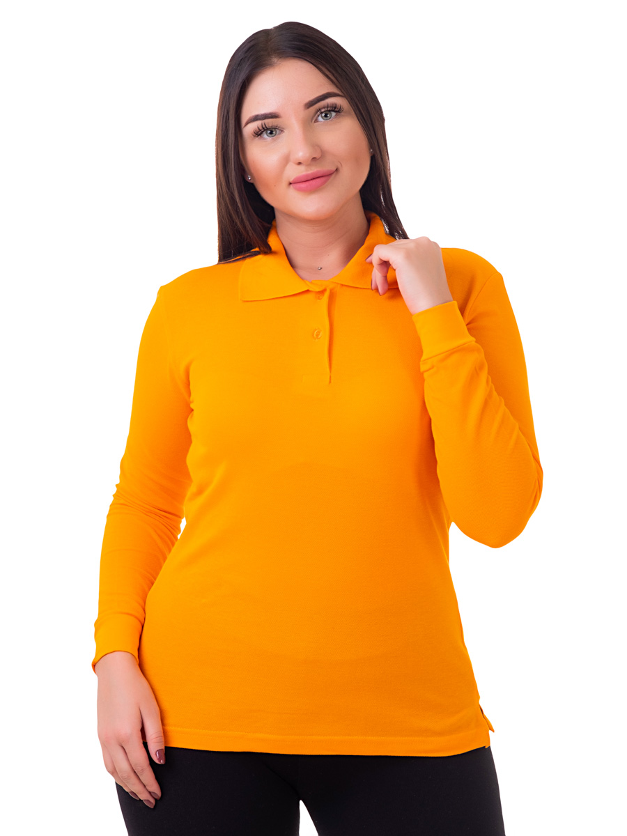 картинка Лонгслив-поло РПЖДР-011оранжевый от интернет магазина