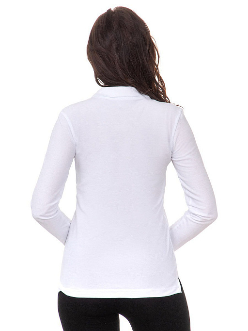 картинка Лонгслив-поло РПЖДР-005белый от интернет магазина