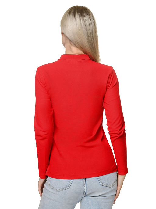 картинка Лонгслив-поло РПЖДР-003красный от интернет магазина